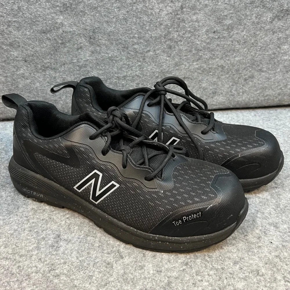New Balance Men Black Toe Protect Safety Work Shoes Low Top Lace Up Heavy Duty 9